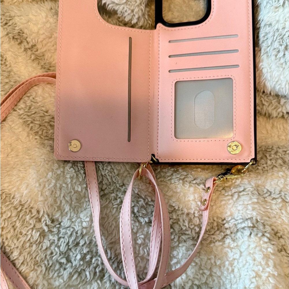 Pink Crossbody Phone Wallet